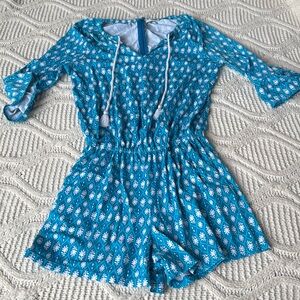 Cabana life blue size small romper